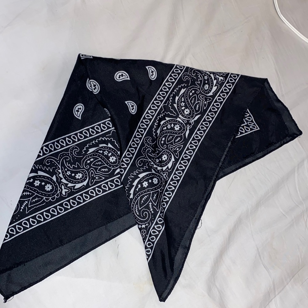 Black bandana style Handkerchief